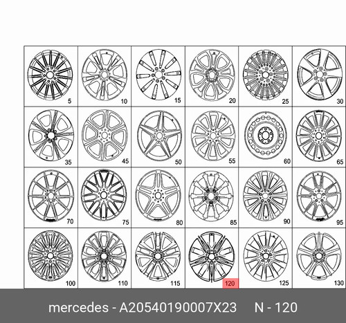Mercedes benz loch rad 17 - 5,